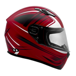 Adult 3x 4x Red Full Face Snowmobile Helmet w/ Double Pane Shield