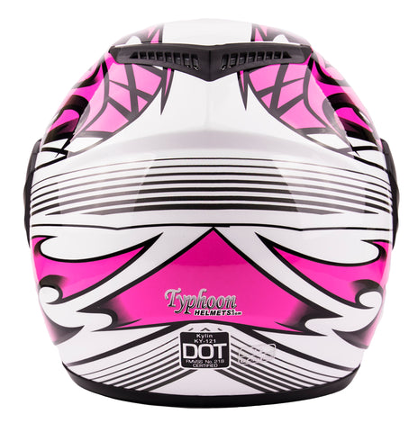 dot certified pink motorcycle helmet Youth/Kids Pink Helmet, Full Face Motorcycle Helmet