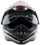 Dual Sport Pink Helmet Combo w/ Pink Gloves XXL