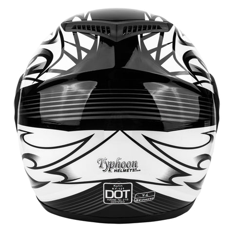 Youth Kids Full Face Black Typhoon Motorcycle Helmet S Youth Kids Full Face Black Typhoon Motorcycle Helmet S