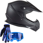 Youth Helmet Combo Matte Black w/ Blue