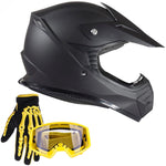 Youth Helmet Combo Matte Black w/ Yellow