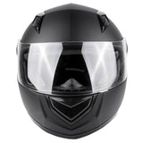 Adult Matte Black Full Face Snowmobile Helmet With Double Pane Shield