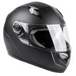 Adult Matte Black Full Face Snowmobile Helmet With Double Pane Shield