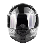 Black/White Adult Modular Flip up Snowmobile Helmet with dual lens anti fog shield and drop down sun-glass