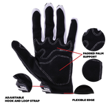Adult Combo - Matte Black Goggles & Black-White Gloves