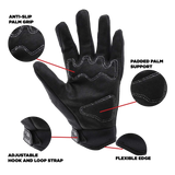 Black Youth Motocross Gloves