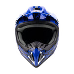 Adult Helmet Combo Blue With Black Gloves and Goggles
