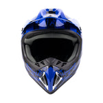 Blue Snocross Snowmobile Helmet w/ Matte Black Goggles