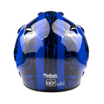 Adult Motocross Blue Splatter Helmet