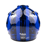 Adult Motocross Blue Splatter Helmet