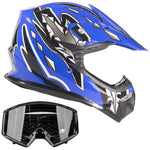 Youth Blue Helmet With Black Goggles
