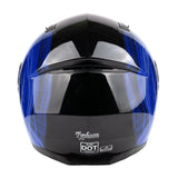 Blue Dual Visor Modular Flip up Adult Snowmobile Helmet - TH158