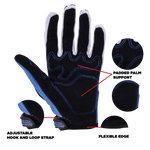 Adult Blue Helmet Combo w/ Blue Gloves and Goggles