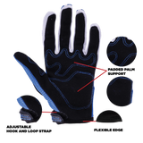 Adult Blue Helmet Combo w/ Blue Gloves and Goggles