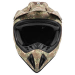 Camo Helmet, Black Gloves, Goggles & Adult Chest Protector