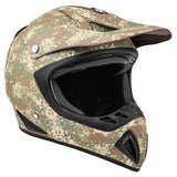 Camo Helmet, Black Gloves, Goggles & Adult Chest Protector