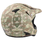 Adult Camo Motocross Helmet Combo w/ Black Goggles and Gloves