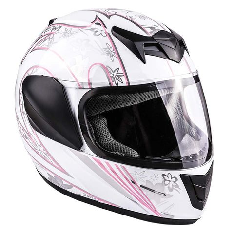 bomber girl motorcycle helmet Youth Kids Full Face White Typhoon Helmet with Pink Gloves – Typhoon Helmets