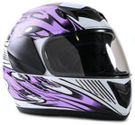 Purple Double Pane Youth Snowmobile Helmet