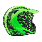Adult Helmet Matte Green Splatter with Black Goggles