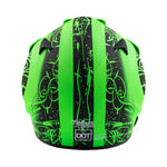 Adult Helmet Matte Green Splatter with Black Goggles