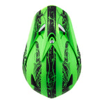 Adult Helmet Matte Green Splatter with Black Goggles