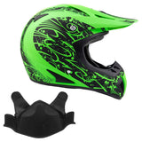 Snocross Helmet Matte Green Splatter