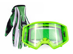 Adult Goggles & Gloves Combo Green