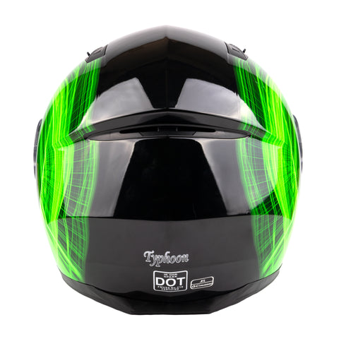icon airflite qb1 helmet green Green Dual Visor Adult Modular Snowmobile Typhoon Helmet TH158 – Typhoon Helmets