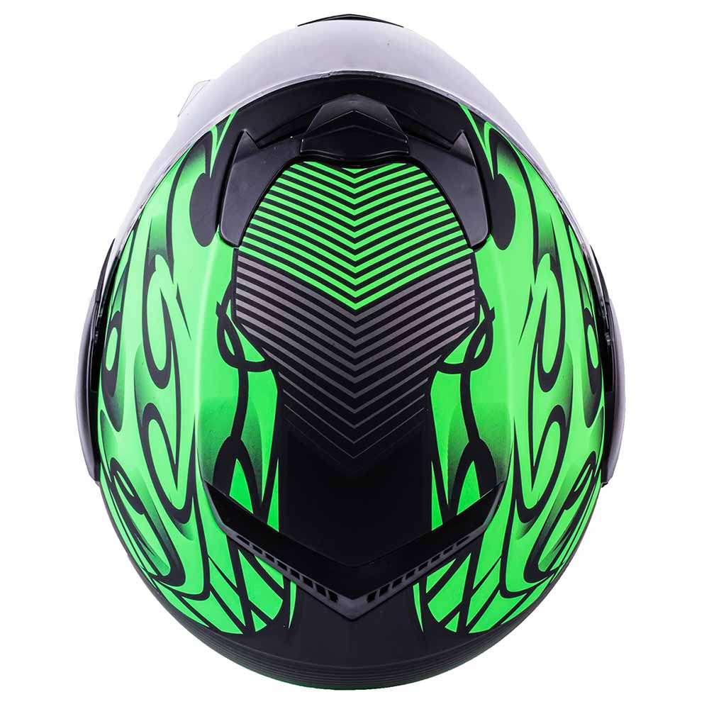 black green motorcycle helmet Youth Kids Full Face Green Typhoon Motorcycle Helmet S