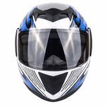 Blue Youth Full Face Motorcycle Helmet (MED)- FACTORY SECOND