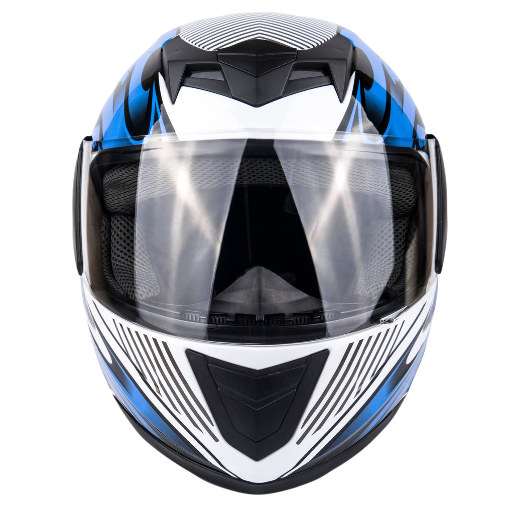 Youth Kids Full Face Blue Typhoon Motorcycle Helmet