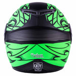 Youth Full Face Matte Green Motorcycle Helmet