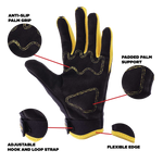 Yellow Youth Motocross Gloves