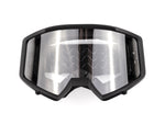 Adult Combo - Matte Black Goggles & Black-White Gloves