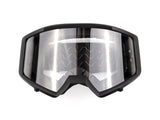 Adult Combo - Matte Black Goggles & Black-White Gloves