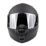 Matte Black Adult Modular Flip up Snowmobile Helmet with dual lens anti fog shield and drop down sun-glass