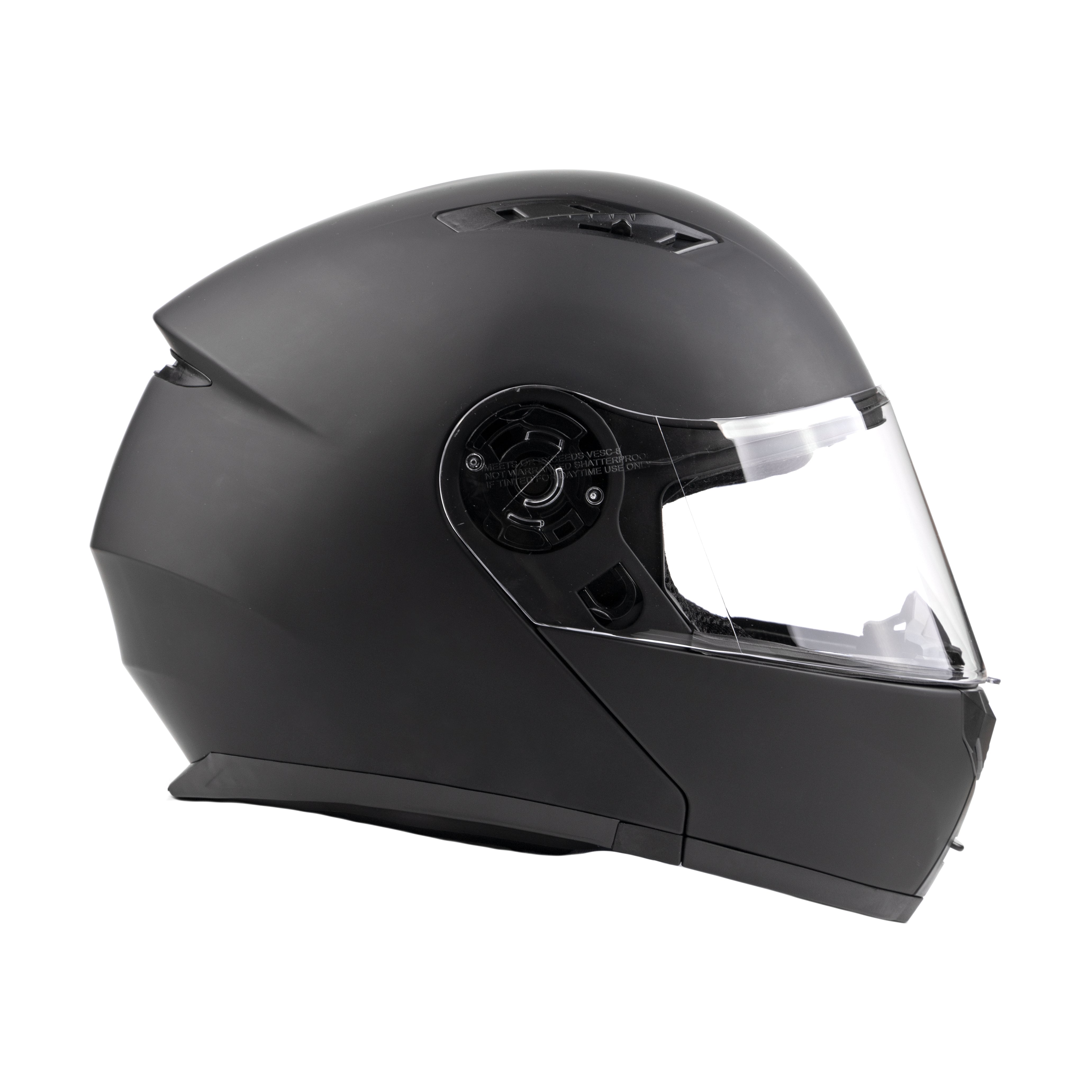 Matte Black Dual Visor Adult Modular Motorcycle Typhoon Helmet