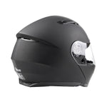 Matte Black Adult Modular Flip up Snowmobile Helmet with dual lens anti fog shield and drop down sun-glass
