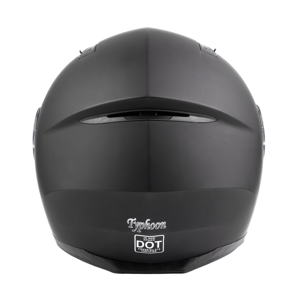 Adult Heated Modular Typhoon Snowmobile Helmet Matte Black Typhoon Helmets