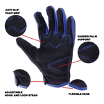 Blue Youth Motocross Gloves