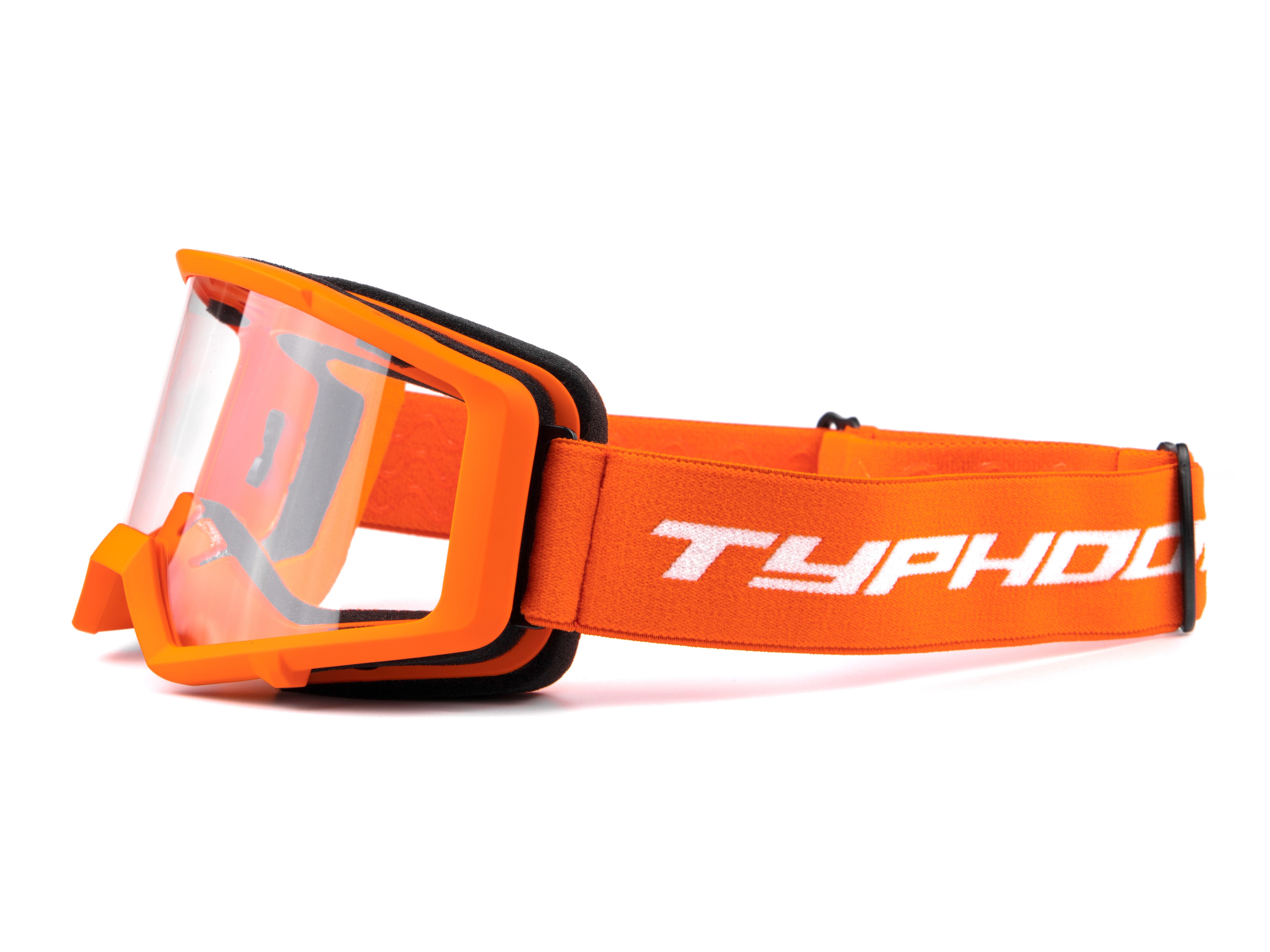 Orange Motocross ATV Off Road Goggles from Typhoon Helmets