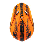 Adult Helmet Matte Orange Splatter with Black Goggles
