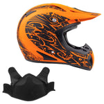 Snocross Helmet Matte Orange Splatter