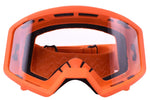 Matte Black Helmet, Orange Gloves, Goggles & Pee-Wee Chest Protector