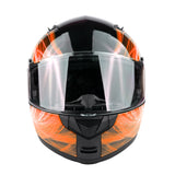 Orange  Swirl Dual Visor Adult Modular Helmet