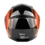 Orange Adult Modular Helmet with drop down sun-glass