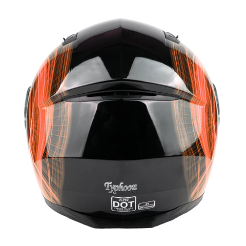 female orange motorcycle helmets Orange Swirl Dual Visor Adult Modular Motorcycle Typhoon Helmet – Typhoon Helmets