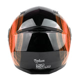 Modular Dual Visor Adult Snowmobile Helmet Electric Heated Shield - Orange